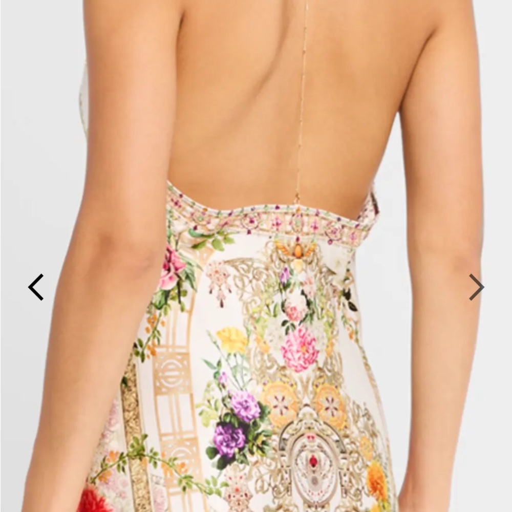 NWT Camilla Silk Egyptian Chain Open Back Size Small Gold Rose - Picture 11 of 14